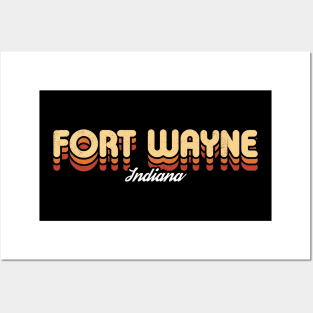 Retro Fort Wayne Indiana Posters and Art